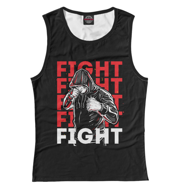 Майка для девочки с изображением FIGHT цвета Белый