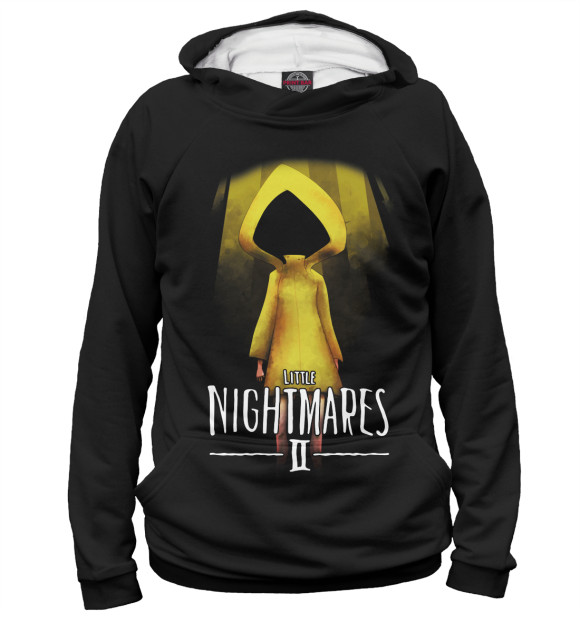 Мужское худи с изображением Little Nightmares цвета Белый