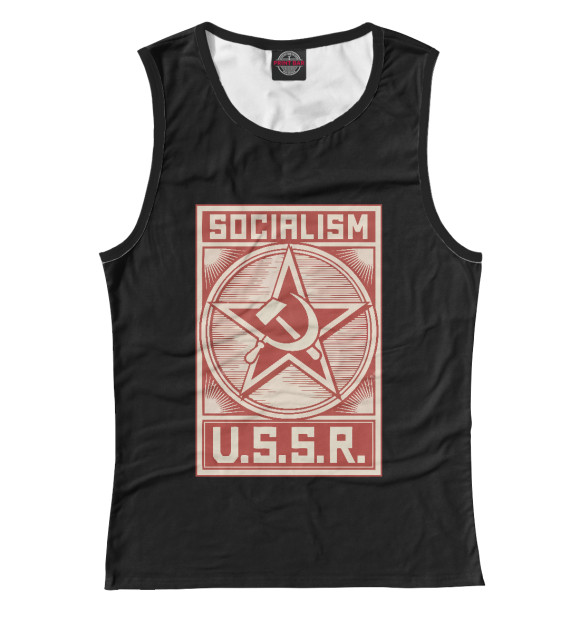 Майка для девочки с изображением USSR цвета Белый