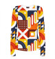 Женский лонгслив Pattern - blue and orange