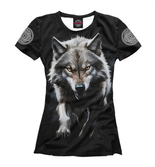 Женская футболка Волк - мы с тобой одной крови