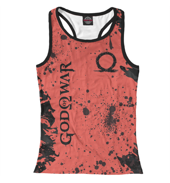 Женская майка-борцовка с изображением God of War цвета Белый