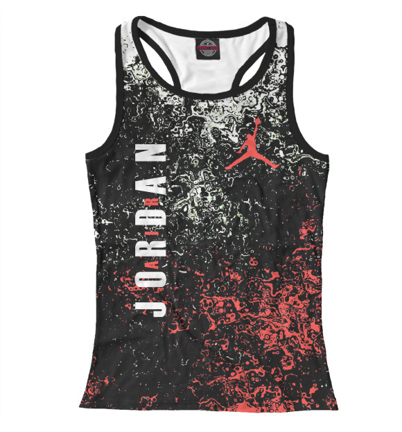 Женская майка-борцовка с изображением Майкл Джордан цвета Белый