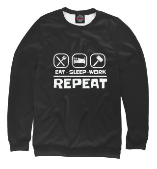 Свитшот для девочек Eat Sleep Work Repeat