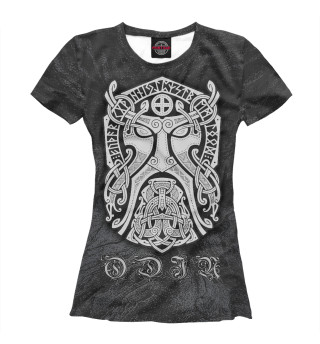 Женская футболка Символ Одина и узел защиты