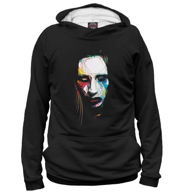 Женское худи с изображением Marilyn Manson цвета Белый