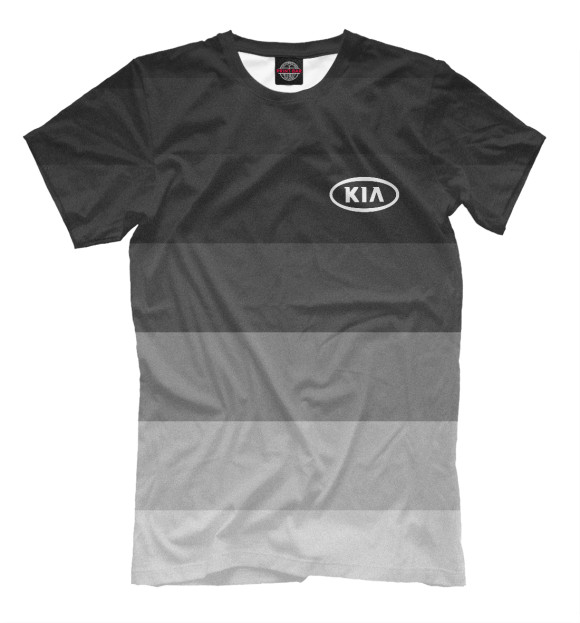 Мужская футболка с изображением КИА, KIA цвета Белый