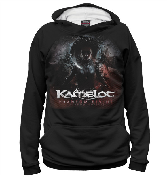 Мужское худи с изображением Kamelot цвета Белый