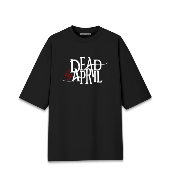Женская футболка оверсайз с изображением Dead by April цвета Черный