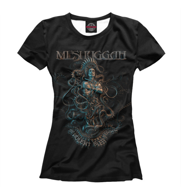 Футболка для девочек с изображением Meshuggah цвета Белый