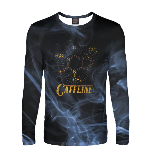 Мужской лонгслив с изображением Coffee Science Chemist цвета Белый