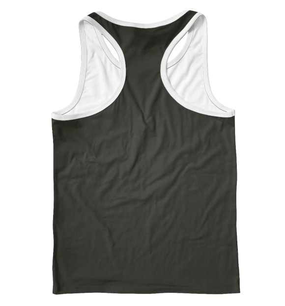 Мужская майка-борцовка с изображением Солдат цвета Белый