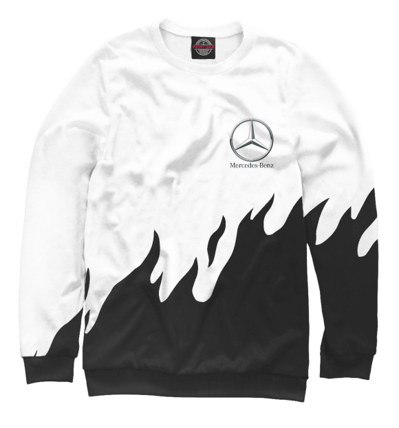 Свитшот для девочек с изображением Mercedes-Benz цвета Белый