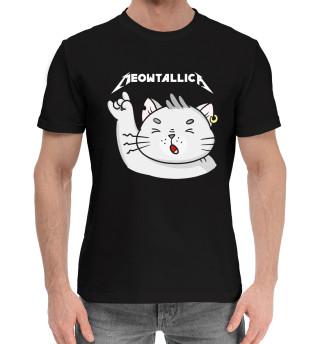 Мужская хлопковая футболка Meowtallica