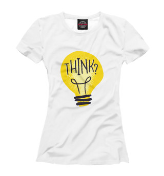 Женская футболка Think