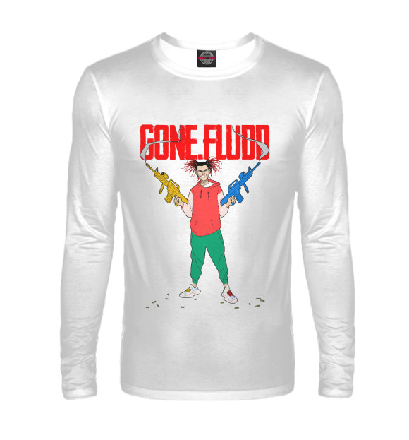 Мужской лонгслив с изображением GONE.Fludd цвета Белый