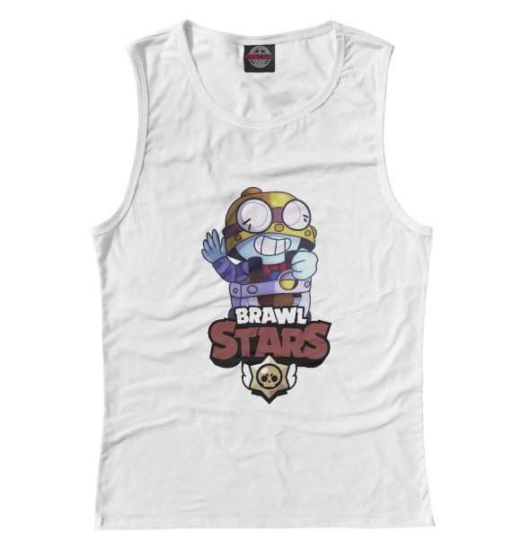 Женская майка с изображением Brawl Stars-Karl цвета Белый
