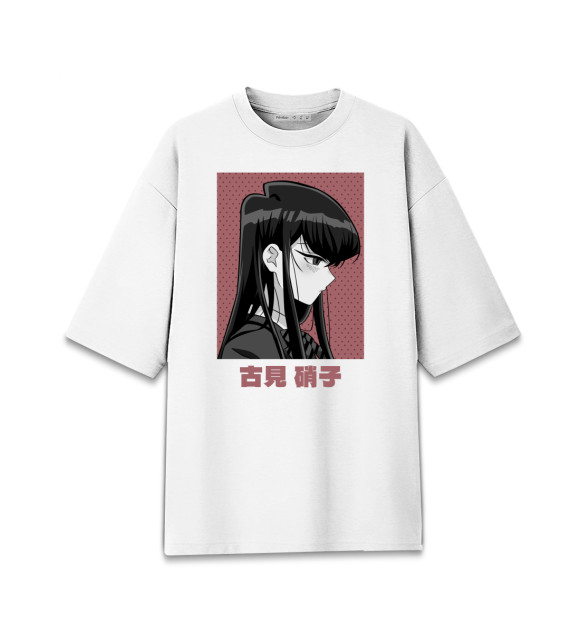 Женская футболка оверсайз с изображением Коми цвета Белый