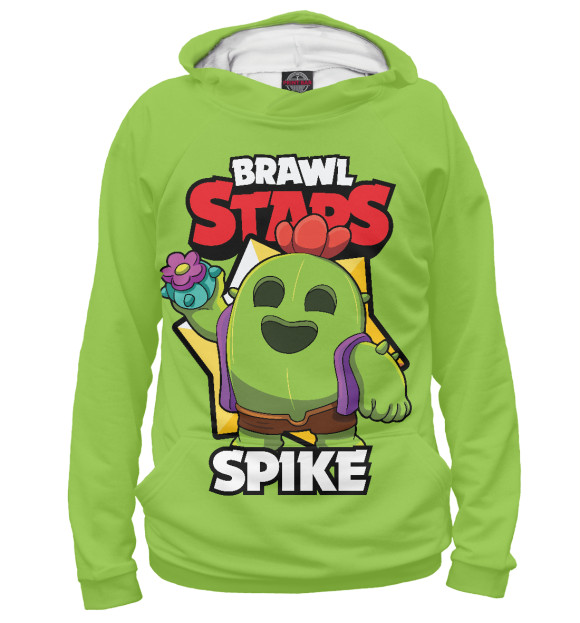 Женское худи с изображением Brawl stars цвета Белый