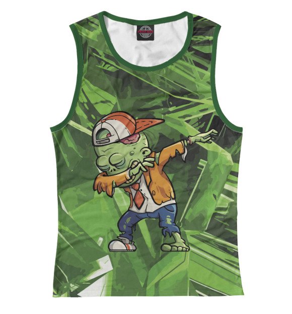 Майка для девочки с изображением Zombie dab цвета Белый