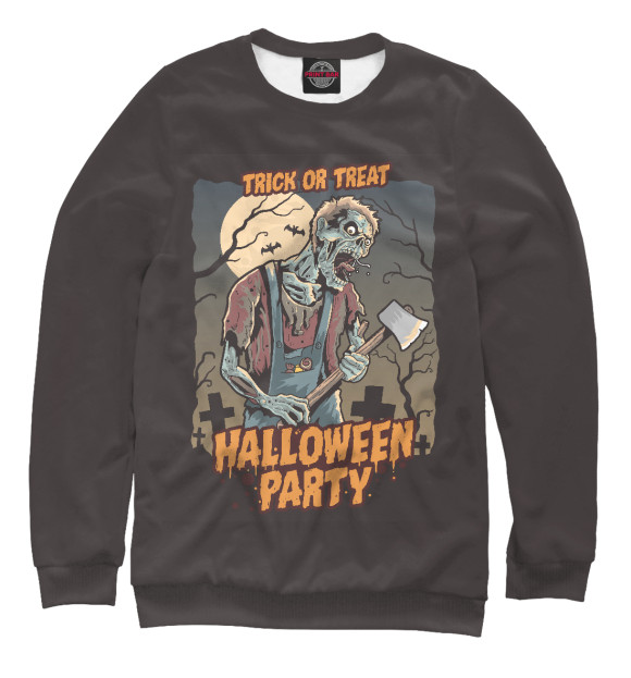 Свитшот для девочек с изображением Halloween party цвета Белый