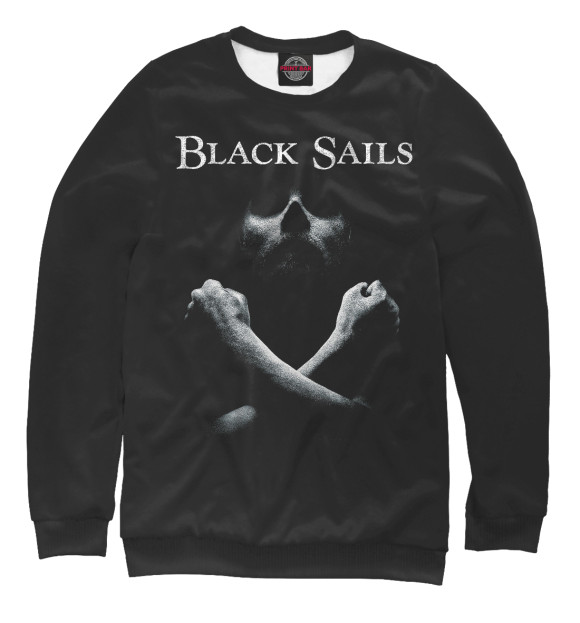Свитшот для мальчиков с изображением Black sails цвета Белый