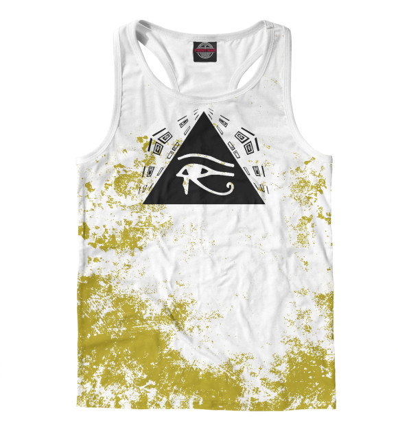 Мужская майка-борцовка с изображением Eye of Horus цвета Белый