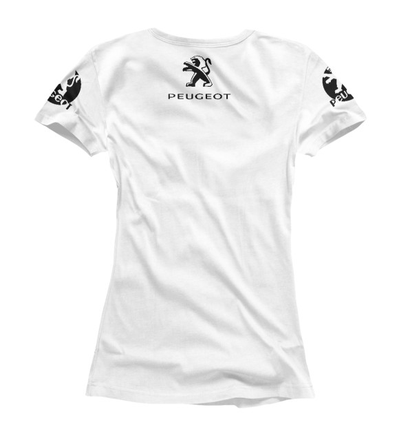 Женская футболка с изображением Peugeot цвета Белый