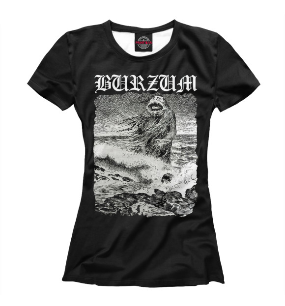 Женская футболка с изображением Burzum цвета Белый