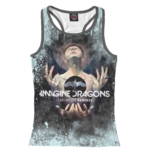 Женская майка-борцовка с изображением Imagine Dragons цвета Белый