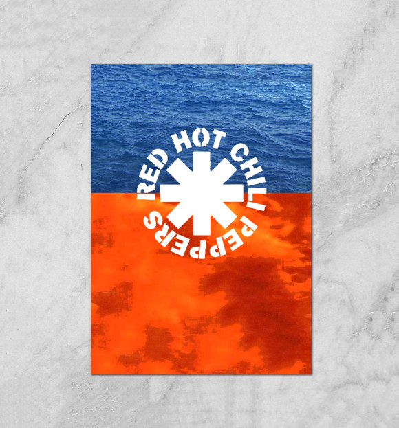 Плакат с изображением Red Hot Chili Pappers цвета Белый