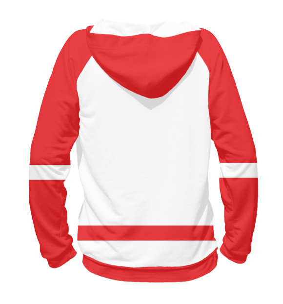 Мужское худи с изображением Детройт Ред Уингз (форма) цвета Белый