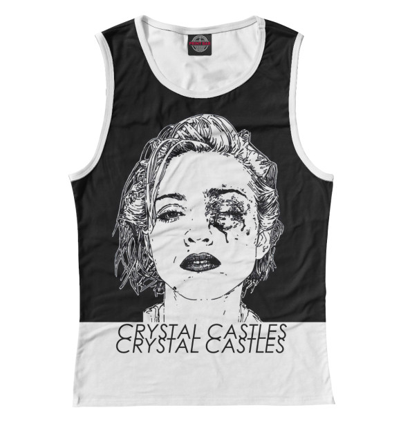 Майка для девочки с изображением Crystal Castles цвета Белый