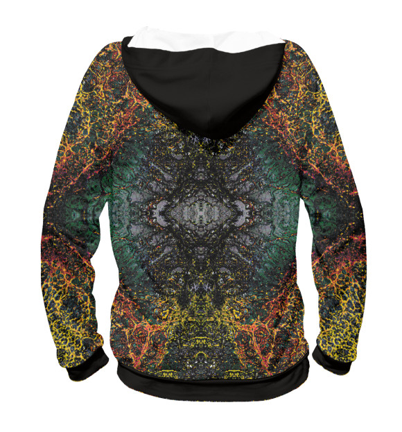 Мужское худи с изображением Psychedelic цвета Белый