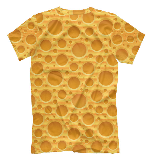 Мужская футболка с изображением Сыр цвета Белый