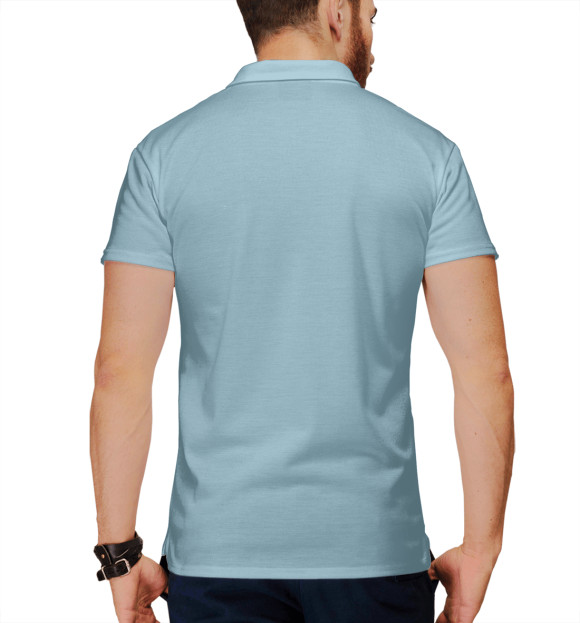 Мужское поло с изображением панда цвета Белый