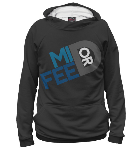 Мужское худи с изображением Mid or feed цвета Белый