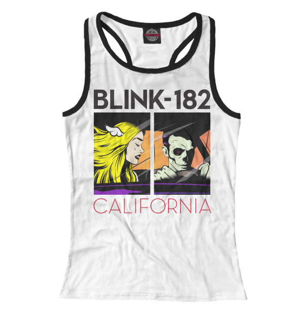 Женская майка-борцовка с изображением California цвета Белый