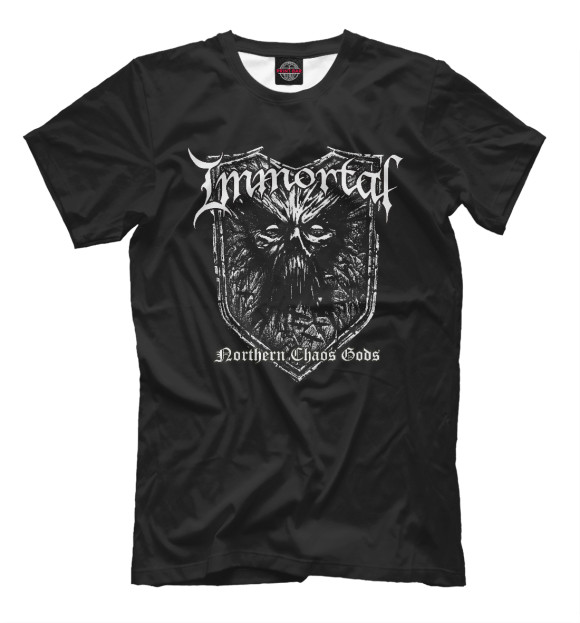Мужская футболка с изображением Immortal цвета Черный