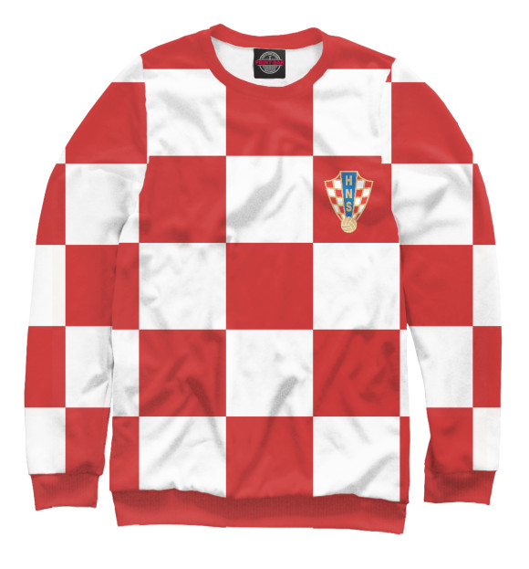 Мужской свитшот с изображением Сборная Хорватии 2018 цвета Белый