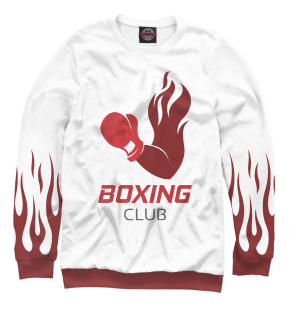 Женский свитшот с изображением Boxing Club цвета Белый