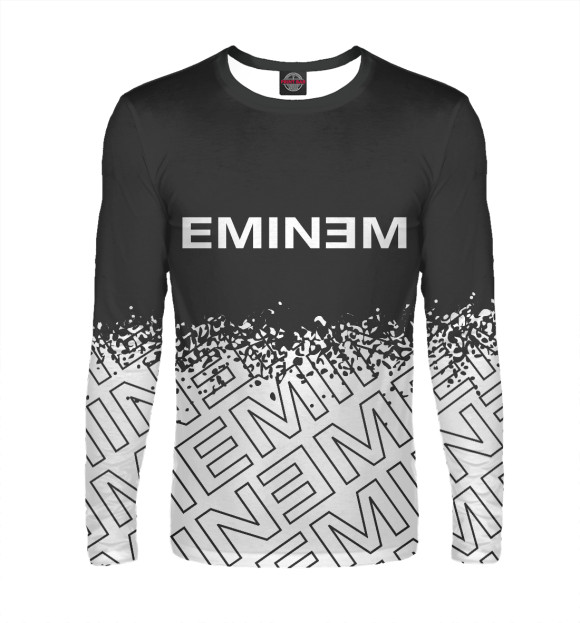 Мужской лонгслив с изображением Eminem / Эминем цвета Белый