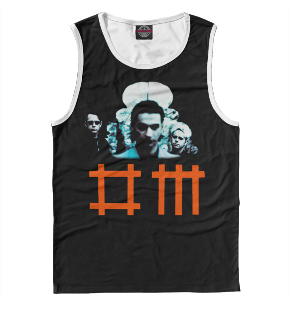 Мужская майка с изображением Depeche Mode & Dave Gahan цвета Белый