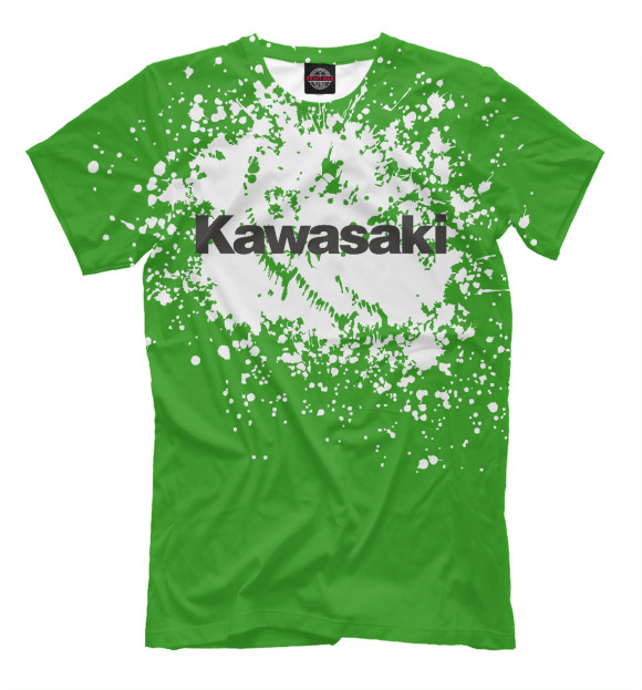 Футболка для мальчиков с изображением Kawasaki цвета Зеленый