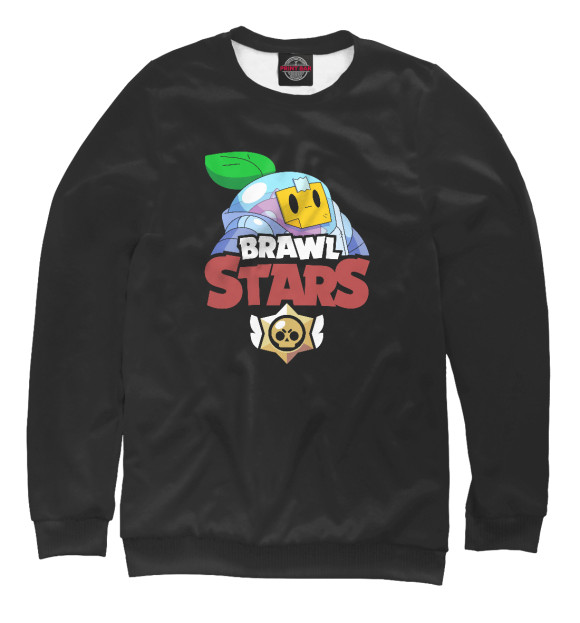 Свитшот для мальчиков с изображением Brawl Stars - Sprout цвета Белый