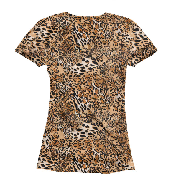 Футболка для девочек с изображением Леопард цвета Белый