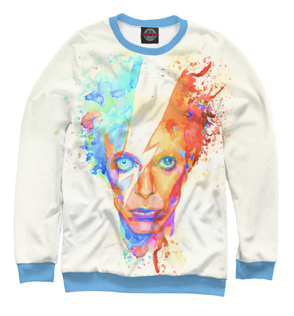 Свитшот для мальчиков с изображением David Bowie цвета Белый