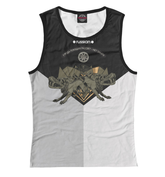 Майка для девочки с изображением Сиг цвета Белый