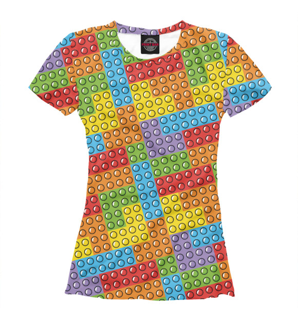 Футболка для девочек с изображением Pop It / Simple Dimple цвета Белый