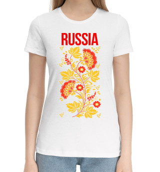 Хлопковая футболка для девочек Россия